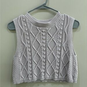 Double Zero Light Gray Knit Sweater Vest